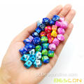 Bescon mini gemini com dois tons Polyedral RPG DICE Conjunto de 10 mm, Mini RPG DICE Conjunto D4-D20 em embalagens de tubo, cores variadas de 42pcs